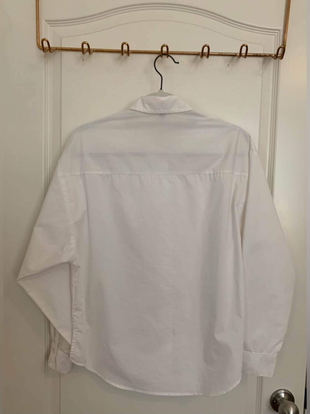 Express Stretch Cotton Poplin Boyfriend Portofino in White - Picture 3 of 5